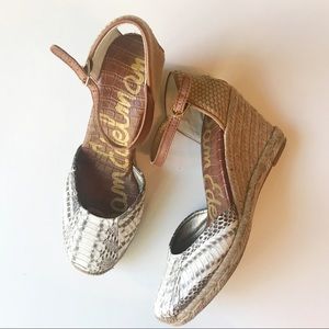 Sam Edelman Harmony snakeskin wedges size 8.5